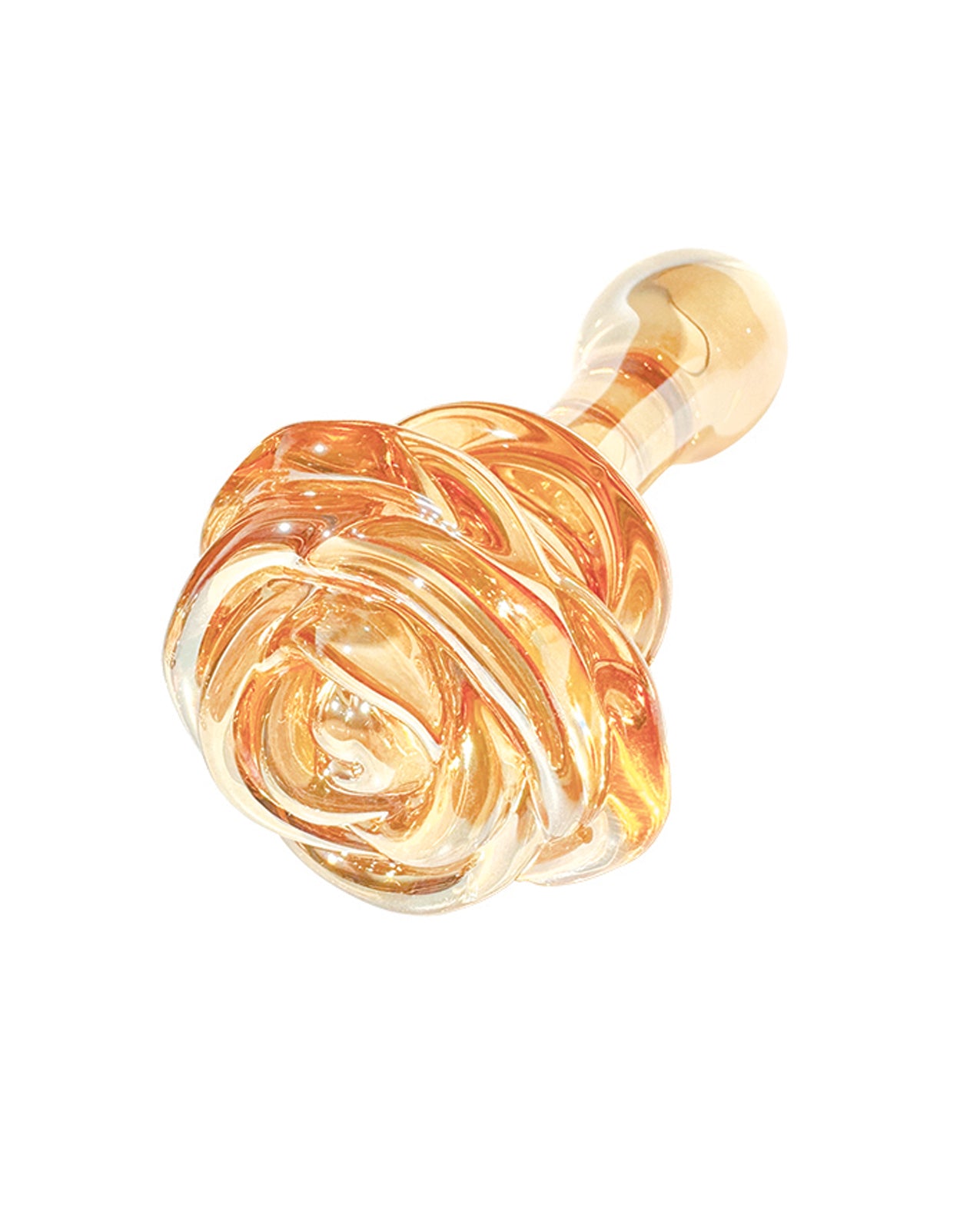 Honey Rosebud Glass Plug