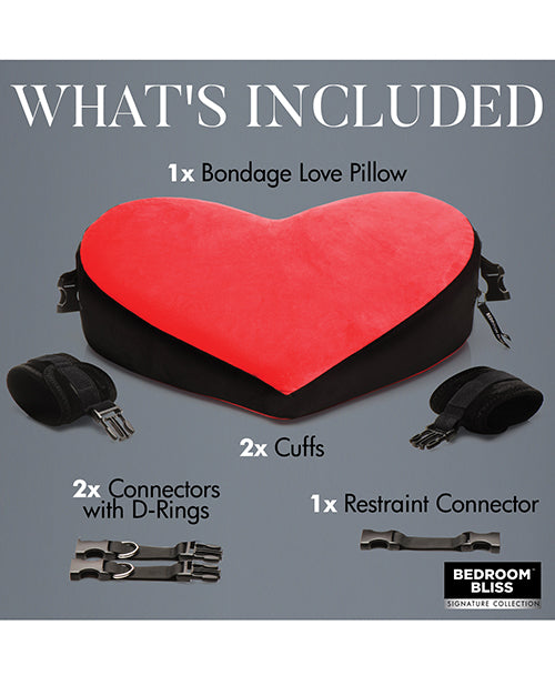 Bedroom Bliss Bondage Love Pillow – Heart-Shaped Support for Naughty Play